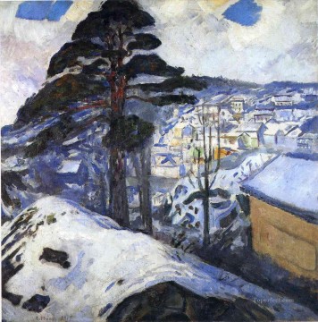  1912 Oil Painting - winter kragero 1912 Edvard Munch